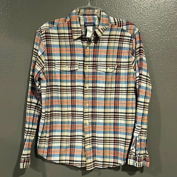 Patagonia Other - Patagonia Back Step Organic Cotton textured plaid long sleeve button down shirt